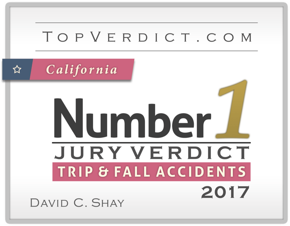 Number One Jury Verdict Trip & Fall Accidents in California