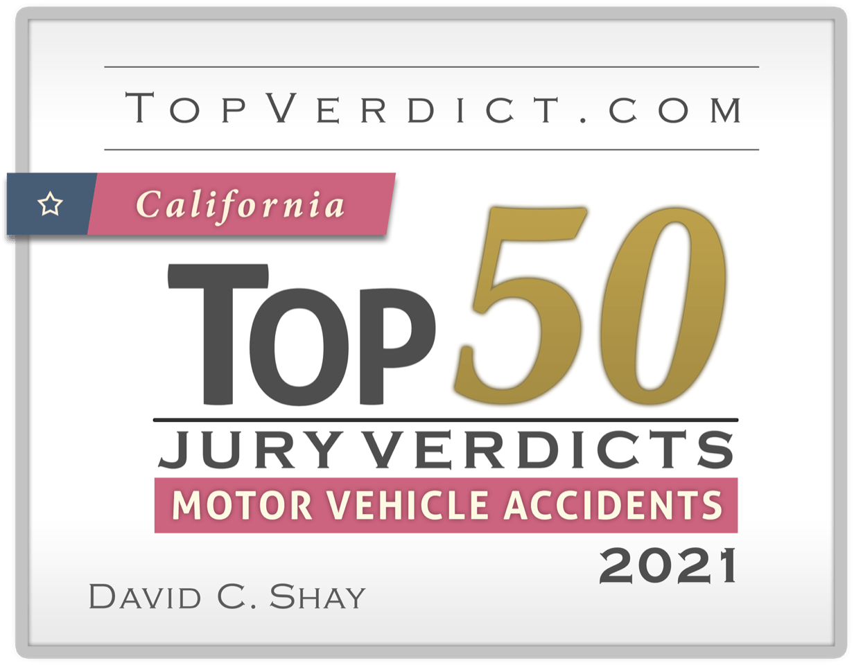 Top 50 Jury Verdict Motor Vehicle Accidents in California 2021
