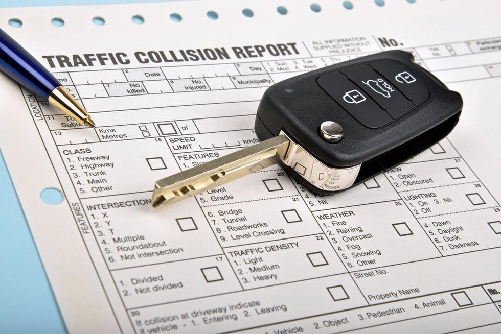 Traffic collision report document