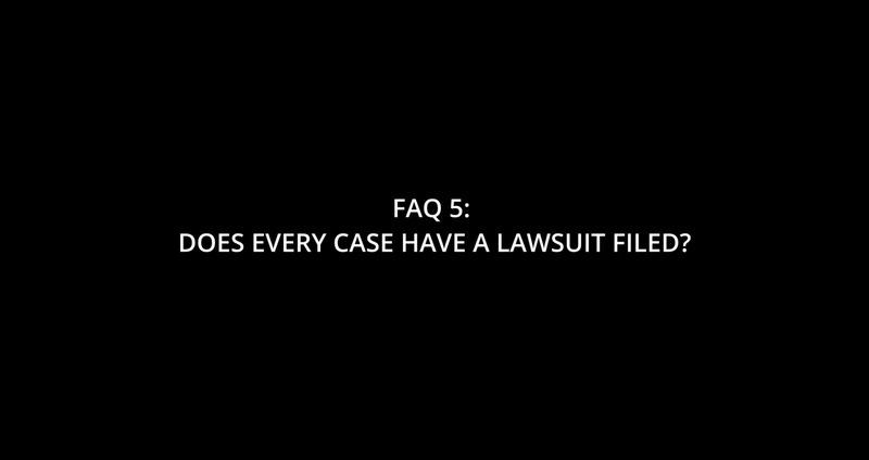 Does every case have a lawsuit filed?