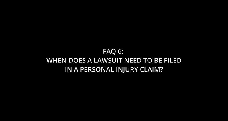 When does a lawsuit need to be filed in a personal injury claim?
